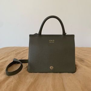 OAD NEW YORK Mini Prism designer leather handbag / purse - moss